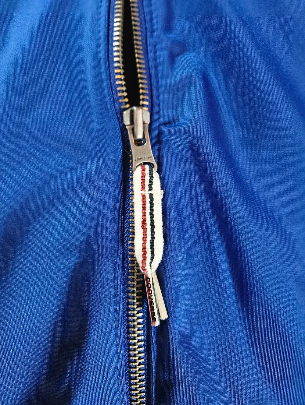 Converse All Star Boys Blue Zip Up Long Sleeve Pocketed Track Jacket Size Large